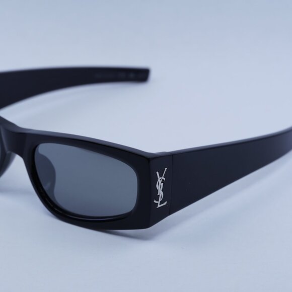 ?️ New Saint Laurent SLM140/F 002 Sunglasses - Shiny Black Frame, Grey Lenses main image 7